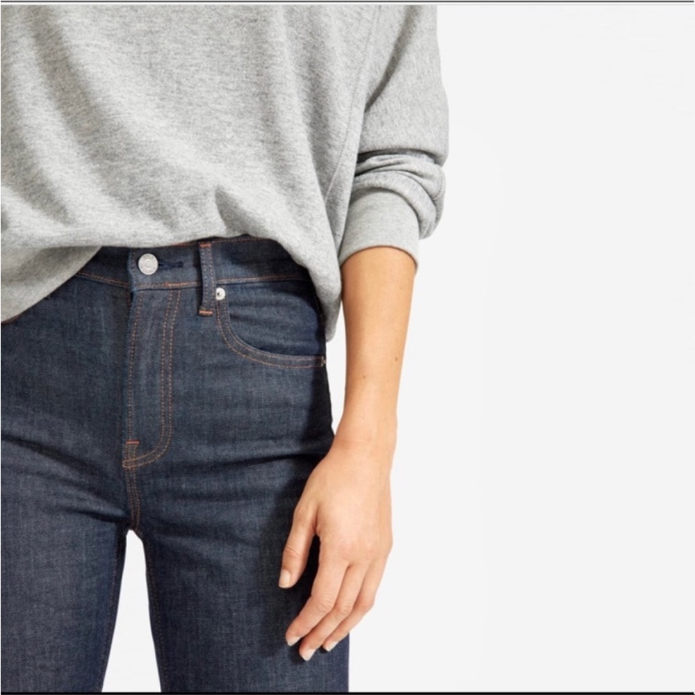 EVERLANE Women Mid Rise Ankle Jeans Size 29 Dark Wash Denim NWT